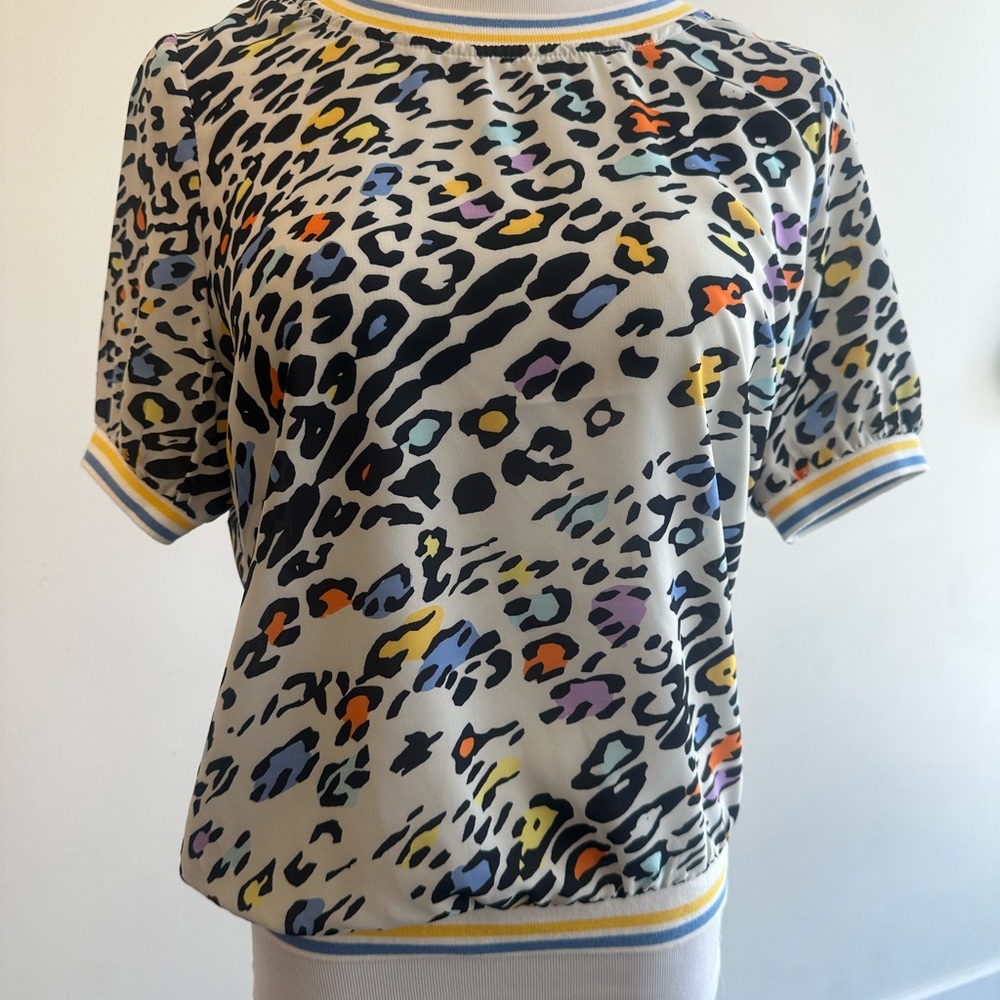 A.Z.I New York multicolored animal print tee.